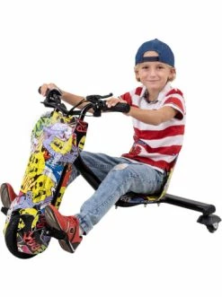 Blitzangebot 🎉 Spielzeug Actionbikes Motors Driftscooter 360 In Gelb Graffiti Günstig Kaufen 💯