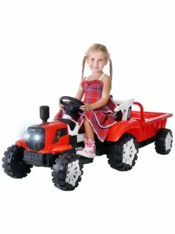 Blitzangebot 🥰 Spielzeug Actionbikes Motors Elektro Traktor Mit Anhänger In Rot Günstig Kaufen 😍