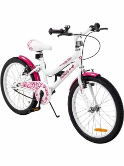 Budget 🎁 Geschenke Für Kinder Actionbikes Motors Fahrrad Butterfly 20 Zoll In Weiß/Pink Günstig Kaufen 🛒