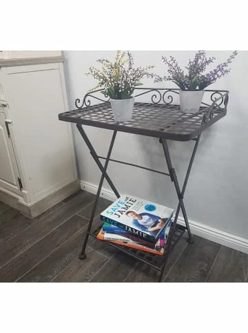 Budget 😀 Möbel Ambiente Haus Beistelltisch Klappbar In Antikbraun - (H) 69 Cm Günstig Kaufen 😀 4 Budget 😀 Möbel Ambiente Haus Beistelltisch Klappbar In Antikbraun - (H) 69 Cm Günstig Kaufen 😀 – Bild 2