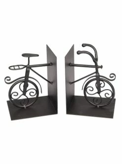 Auslauf 🤩 Büro-, Schulbedarf & Kreativbedarf Ambiente Haus Buchstützen Fahrrad Aus Metall In Schwarz Günstig Kaufen 😉