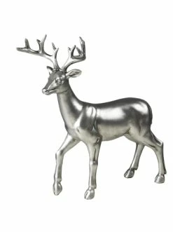 Bestes Angebot 😉 Dekoration Ambiente Haus Hirsch Figur In Antiksilber - (H) 30 Cm Günstig Kaufen ✔️