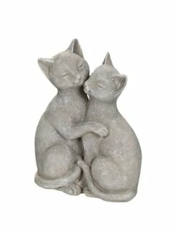 Aktion 😍 Dekoration Ambiente Haus Katzenpärchen In Grau - (H) 15 Cm Günstig Kaufen 🤩
