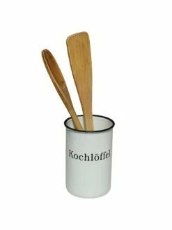 Besorgen 👏 Küche Ambiente Haus Kochlöffeltopf Aus Emaille In Antikweiß Günstig Kaufen 🥰