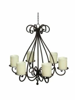 Angebote 🎉 Dekoration Ambiente Haus Kronleuchter Mit 6 Tellern In Antikbraun Günstig Kaufen 🎁